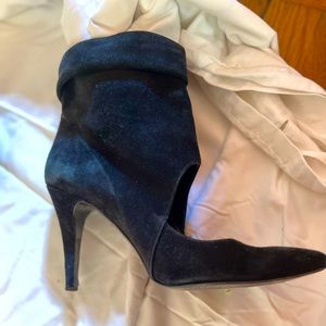 Zara black suede booties